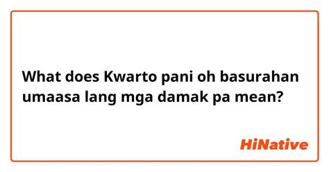 Kuwarto Meaning .